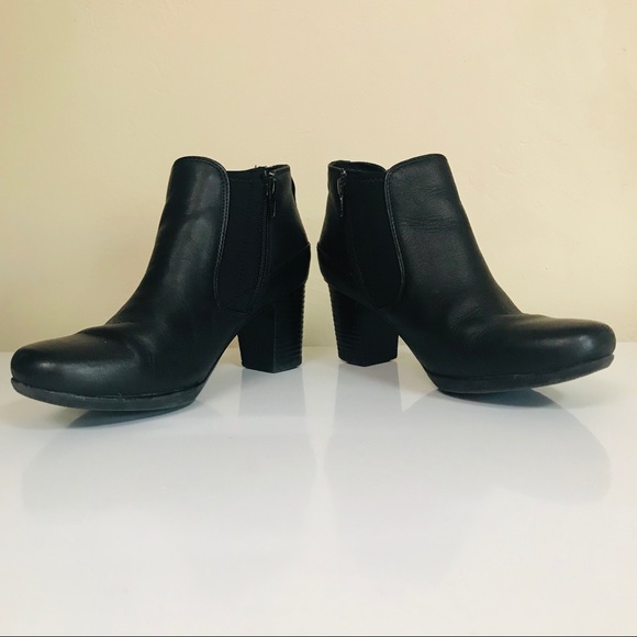 Clarks Mascarpone Bay  LEATHER Ankle Boots 8W - Picture 7 of 8